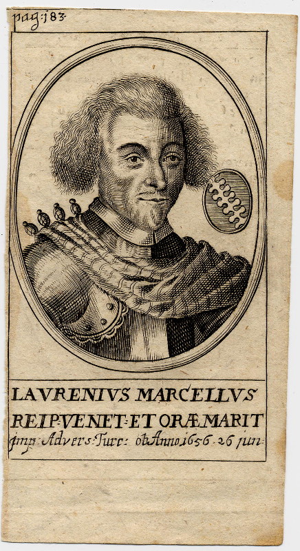 afbeelding van prent Laurenius Marcellus reip venet et orae marit van nn (Adel, )