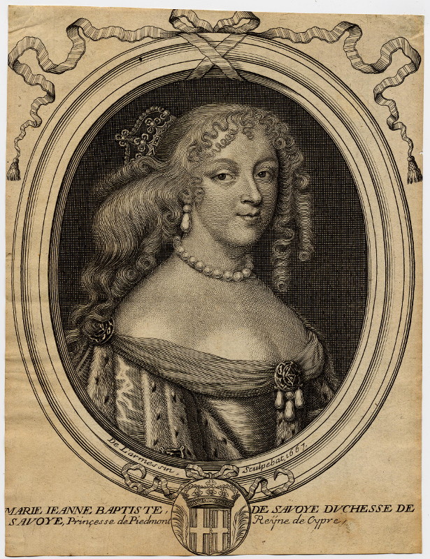 afbeelding van prent Marie Jeanne Baptiste de Savoye, Duchesse de Savoye, Princesse de Piedmont, Reyne de Cypre van Nicolas de Larmessin (Adel, Vrouwen,) afbeelding van prent Marie Jeanne Baptiste de Savoye, Duchesse de Savoye, Princesse de Piedmont, Reyne de Cypre van Nicolas de Larmessin (Adel, Vrouwen,)