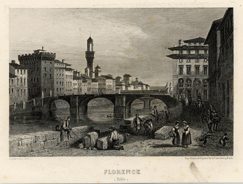 afbeelding van prent Florence (Italie) van J. Schroeder (Florence)