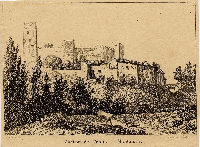 afbeelding van prent Chateau de Ponti - Mantouan van Buttura, Lacauchie (Mantua)