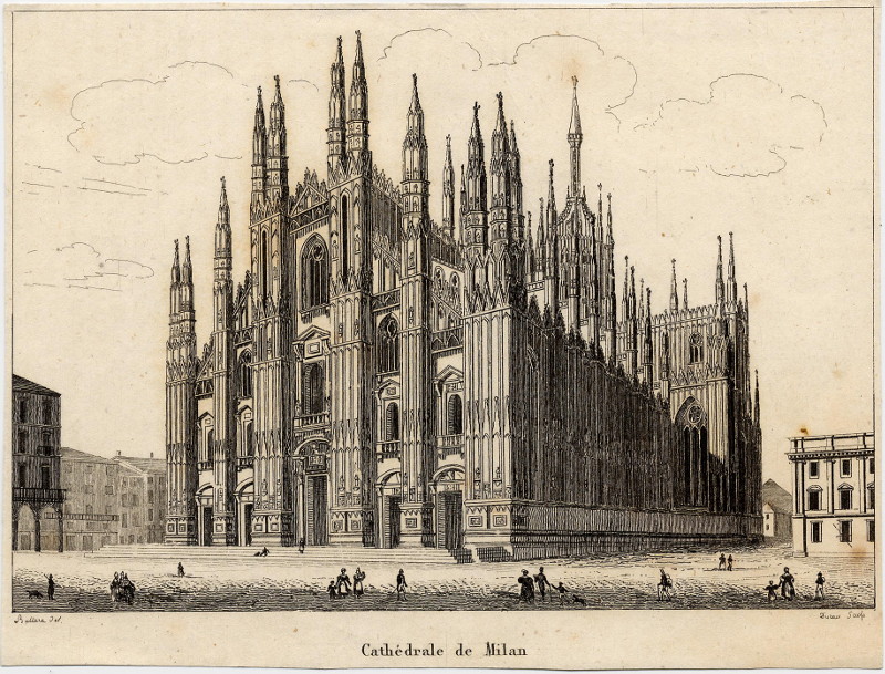 afbeelding van prent Cathédrale de Milan van Buttura, Durau (Milaan, Milan)