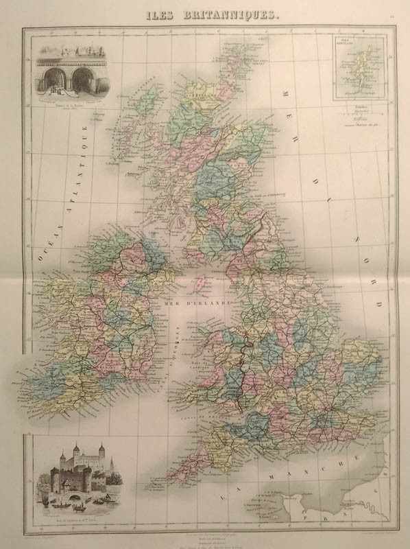 afbeelding van kaart Iles Britanniques van Migeon, Sengteller, Desbuissons