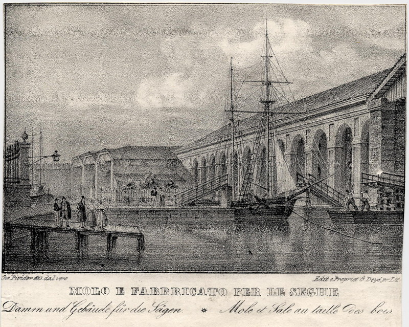 afbeelding van prent Molo e Riva dei Schiavoni van Giovanni Pividor (Venetie, Venice)