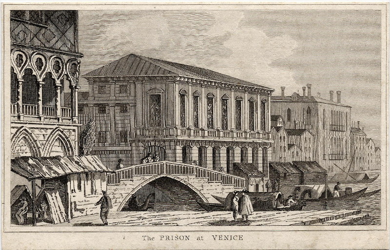 afbeelding van prent The Prison at Venice van nn (Venetie, Venice)