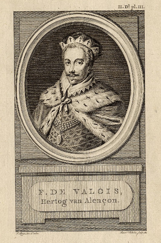 afbeelding van prent F. de Valois, Hertog van Alencon van J. Buys, R. Vinkeles (Adel, )