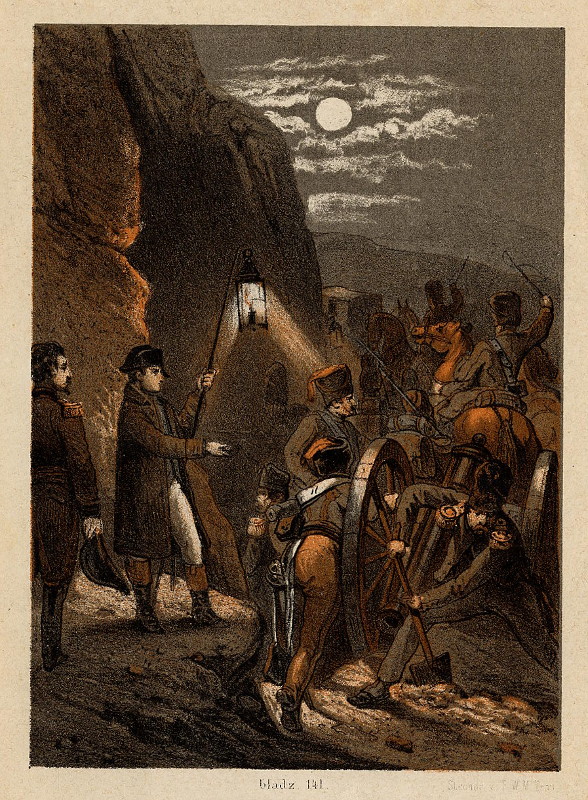 afbeelding van prent 1812 of De tocht naar Rusland van P.J. Andriessen
