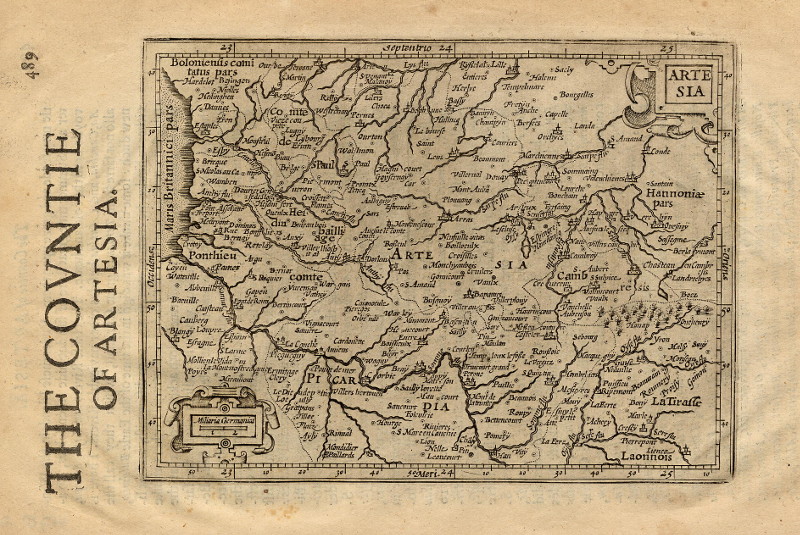 afbeelding van kaart The countie of Artesia  van Gerhard Mercator en Jodocus Hondius