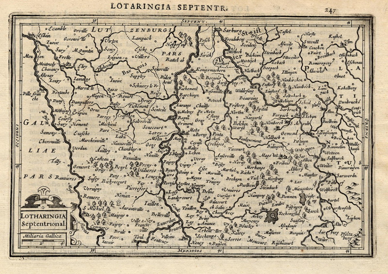 afbeelding van kaart Lotharingia Septentrional van Gerhard Mercator en Jan Jansson