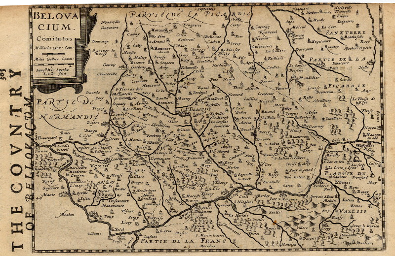 afbeelding van kaart The countrie of Bellovacum/ Belovacium Comitatus van Gerhard Mercator en Johannes Cloppenburg
