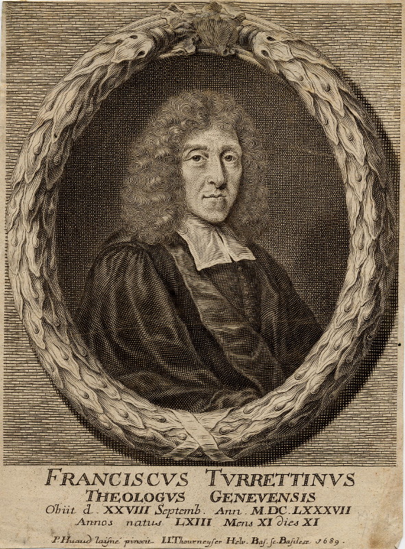 afbeelding van prent Franciscus Turrettinus Theologus Genevensis van P. Huaud