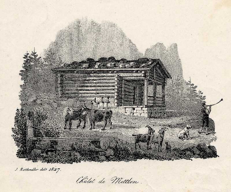 afbeelding van prent Chalet de Mettlen van J. Rothmüler (Mettlen)