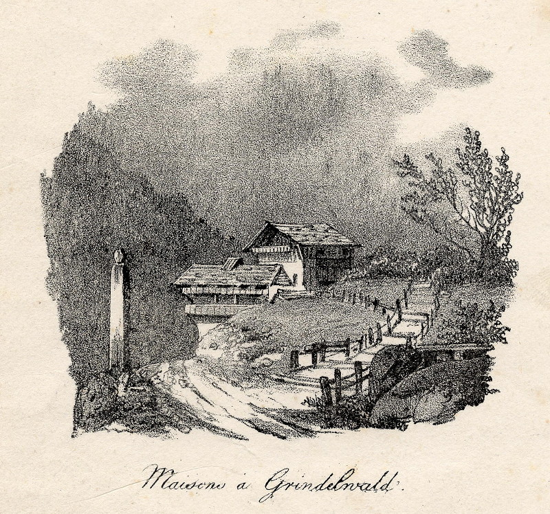 afbeelding van prent Maisons à Grindelwald  van Firpenne (Grindelwald)