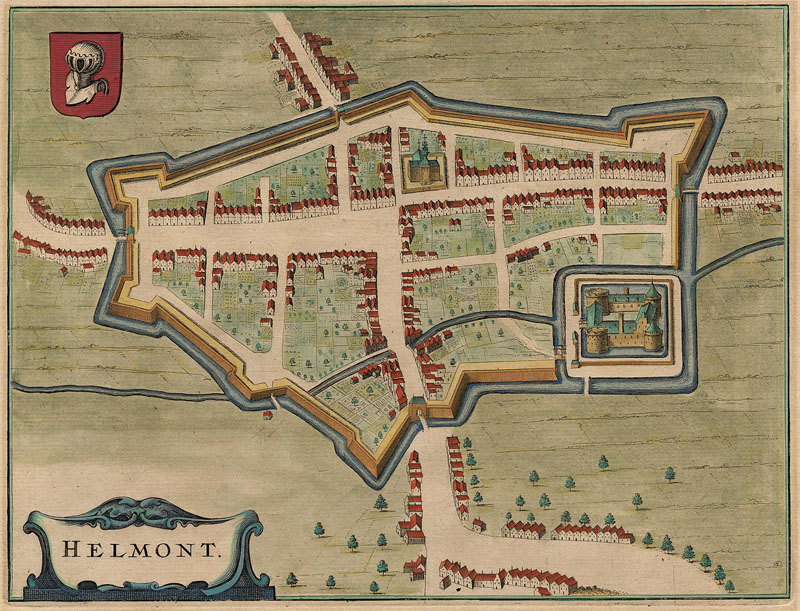 afbeelding van plattegrond Helmont van Joan Blaeu (Helmond)