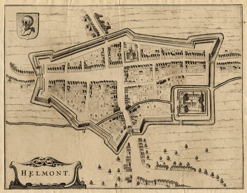afbeelding van plattegrond Helmont van Joan Blaeu (Helmond)