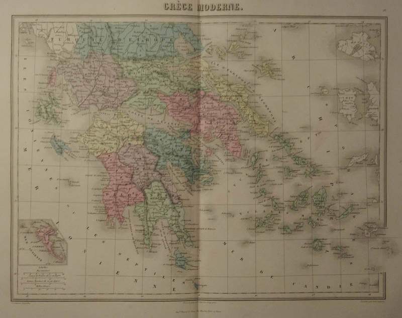 afbeelding van kaart Grèce Moderne van Migeon, Sengteller, Desbuissons