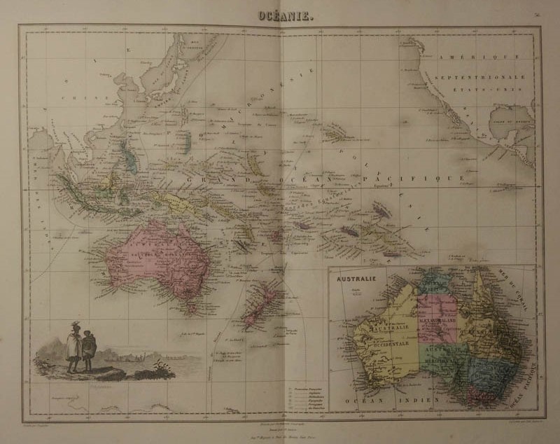 afbeelding van kaart Océanie van Migeon, Sengteller, Desbuissons