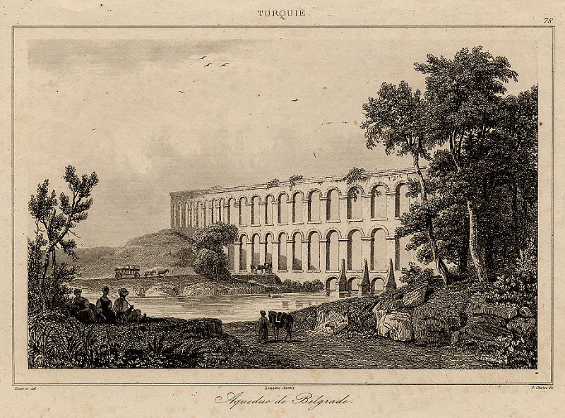 afbeelding van prent Aqueduc de Belgrade van Danvin, Lemaitre, Cholet (Istanbul)