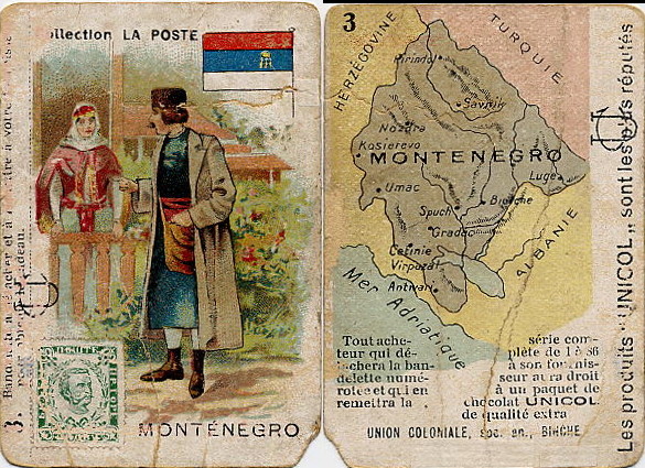 afbeelding van prent Collection la Poste Monténegro van nn