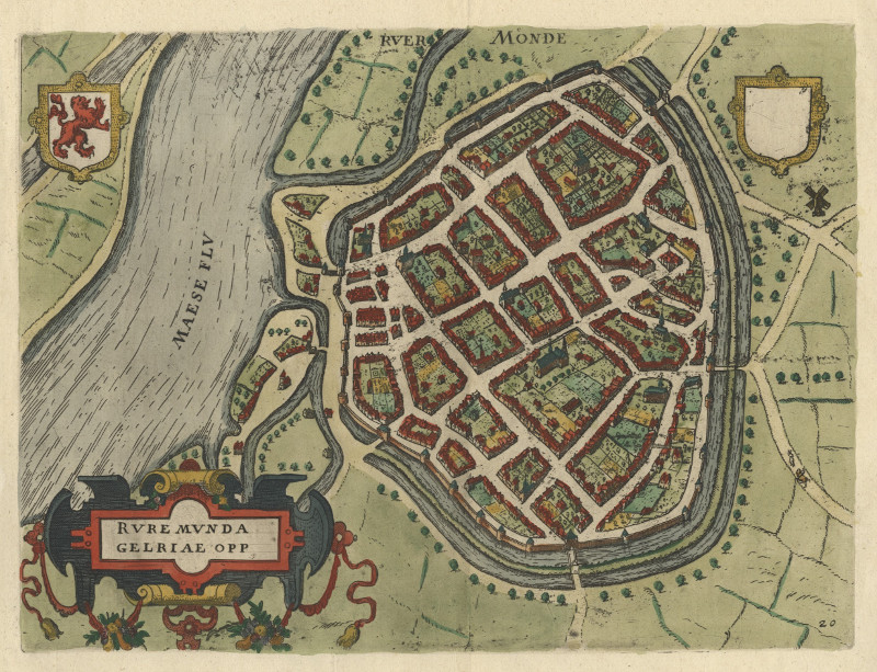 afbeelding van plattegrond Ruremunda Gelriea opp. van Ludovico Guicciardini (Roermond)