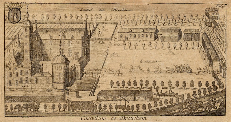 afbeelding van prent Kasteel van Broekhem, Castellum de Brouchem van Franc Ertinger (Antwerpen)