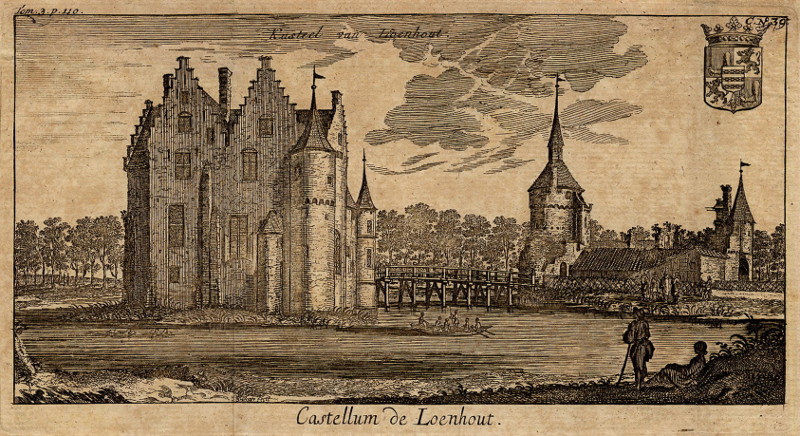afbeelding van prent Kasteel van Loenhout, Castellum de Loenhout van nn (Loenhout)