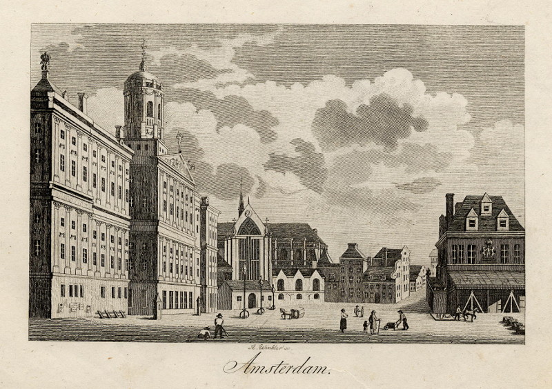 afbeelding van prent Amsterdam van A. Winkler (Amsterdam)