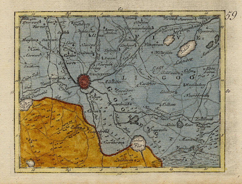 afbeelding van plattegrond Groningen en Ommelanden, Gooregt van Jan Christian Sepp (Groningen)