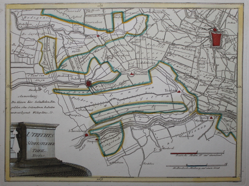 afbeelding van kaart Utrechts Südwestlicher Theil van Franz Johan Joseph Von Reilly