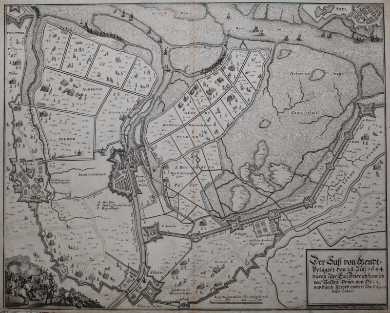 afbeelding van kaart Der Sas von Gendt van nn, naar Claes Jansz. Visscher