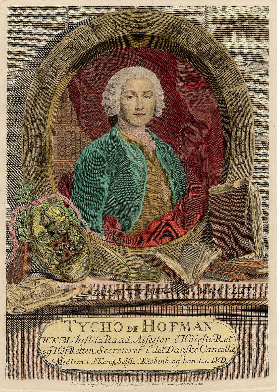 afbeelding van prent Tycho de Hofman van J.G. Will, naar L. Tocqué