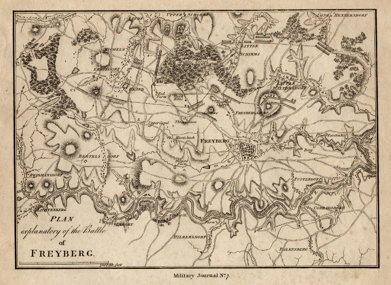 afbeelding van kaart Plan explanatory of the Battle of Freyberg van nn