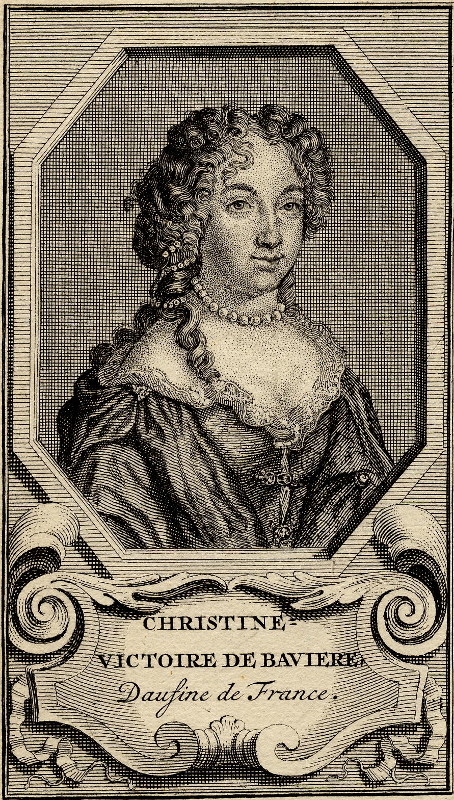 afbeelding van prent Christine, Victoire de Baviere, Daufine de France van nn (Adel, )