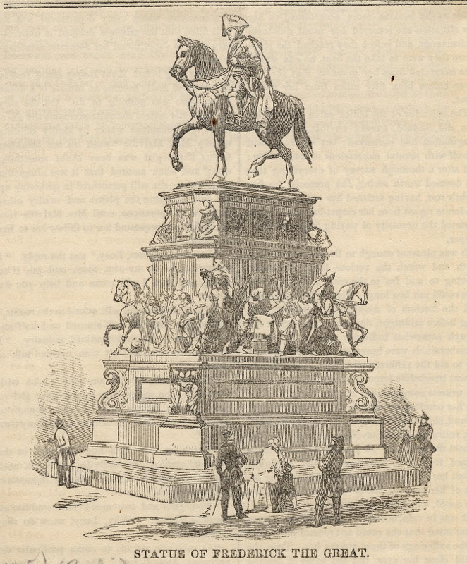 afbeelding van prent Statue of Frederick the Great van nn (Adel, )