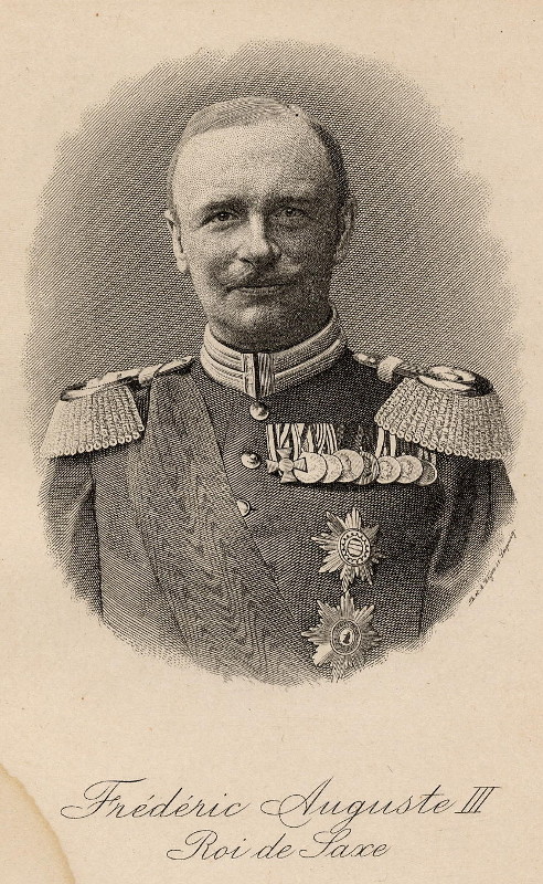 afbeelding van prent Frédéric Auguste III, Roi de Saxe van Th. en A. Weger (Adel, )