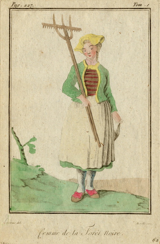 afbeelding van prent Femme de la Foret Noire van Félix Mixelle, Desrais