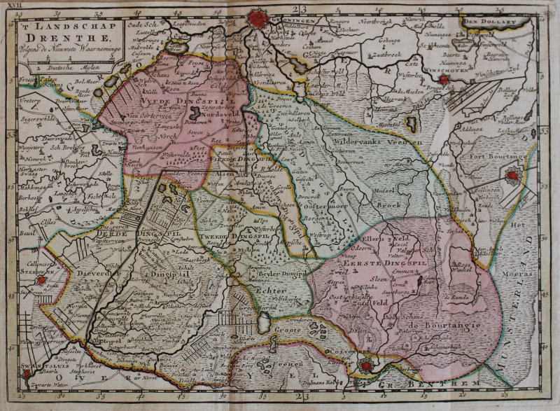 afbeelding van kaart t Landschap Drenthe van Elwé, Langeveld