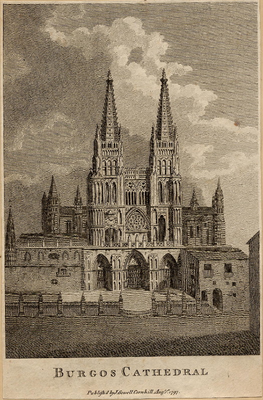 afbeelding van prent Burgos cathedral van J. Sewell (Burgos)
