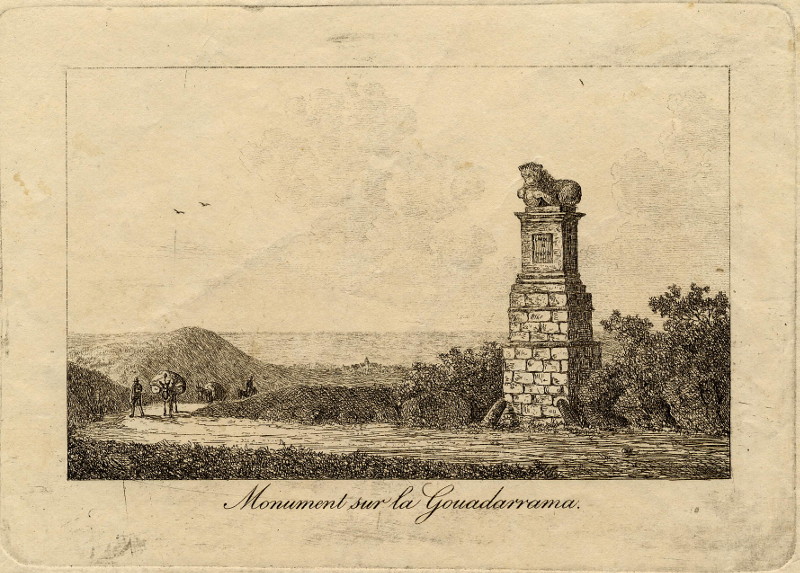 afbeelding van prent Monument sur la Gouadarrama van nn (Guadarrama)