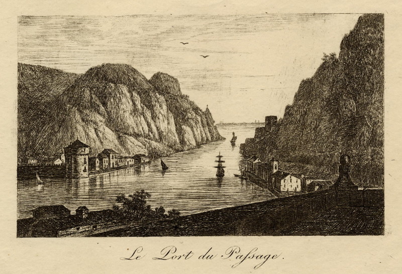 afbeelding van prent Le Port du Passage van nn