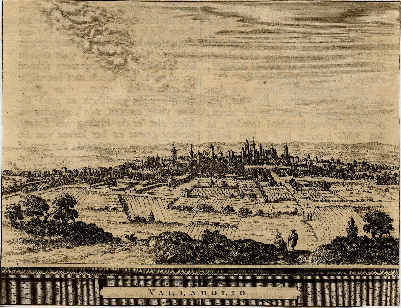 afbeelding van prent Valladolid van Pieter van der Aa (Valladolid)