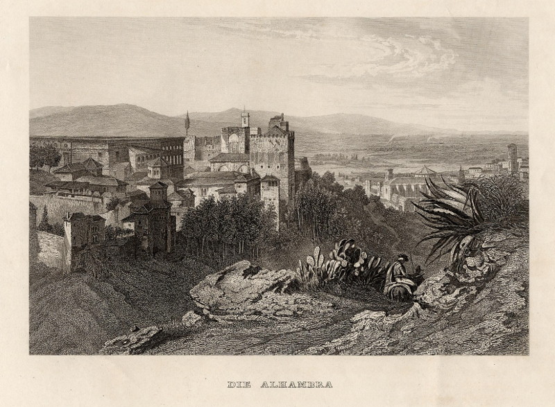 afbeelding van prent Die Alhambra van nn (Granada)