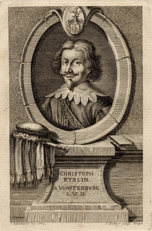 afbeelding van prent Christoph Kyblin. A. Waffenburg I.V.D. van J. Kleinhardt, J. Baltzer (wetenschappers, )