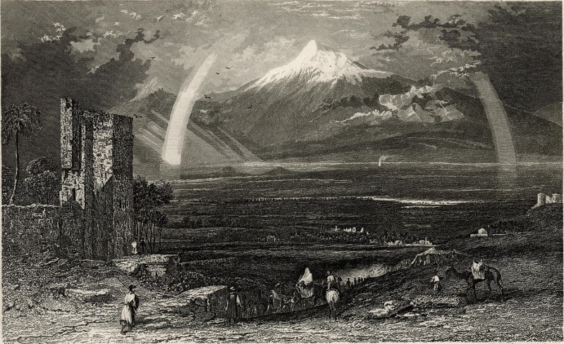 afbeelding van prent Der Ararat von der Hohe bey Eriwan van W. Wilkens (Eriwan)