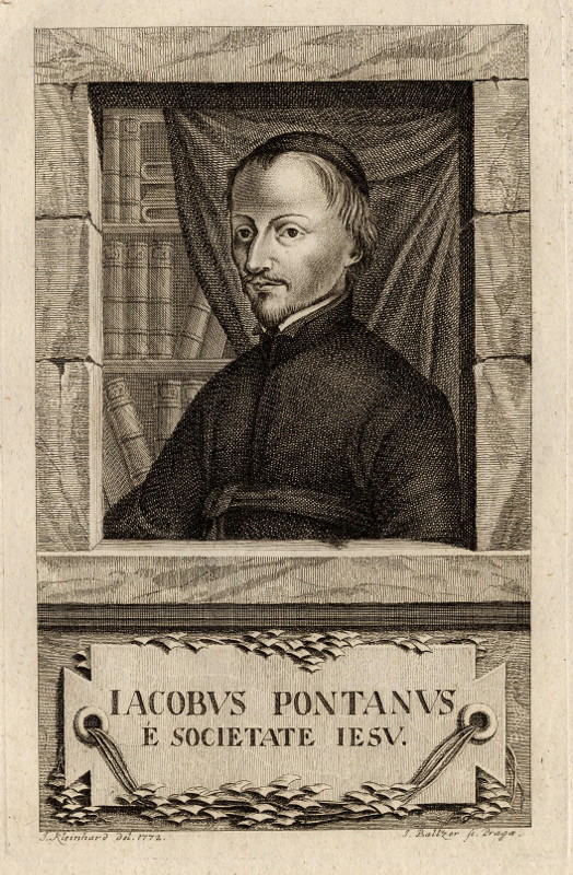 afbeelding van prent Jacobus Pontanus e Societate Iesu van J. Kleinhardt, J. Baltzer (Schrijvers, )