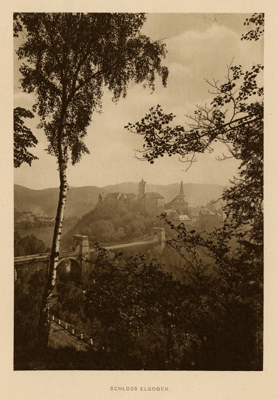 afbeelding van prent Schloss Elbogen van nn (Eger)