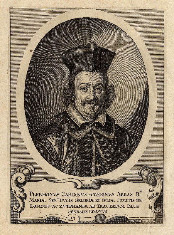 afbeelding van prent Peregrinus Carlenus Amerinus Abbas van nn (Politici, )