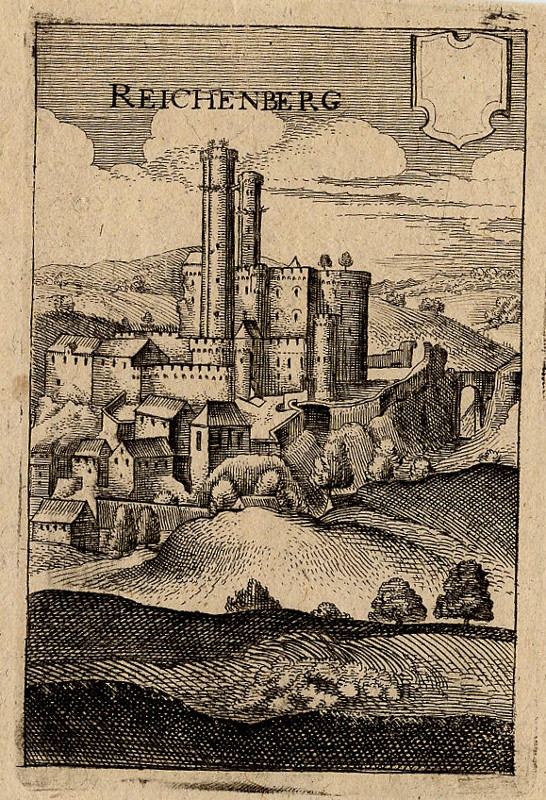 afbeelding van prent Reichenberg van M. Merian (Reichenberg)