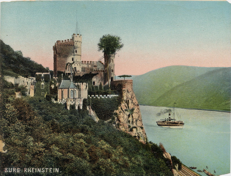 afbeelding van prent Burg Rheinstein van nn (Trechtingshausen)