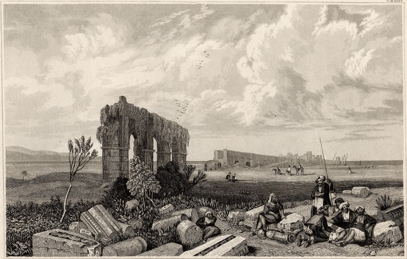 afbeelding van prent De Ruinen van Tyrus van nn (Tyrus, Sur)