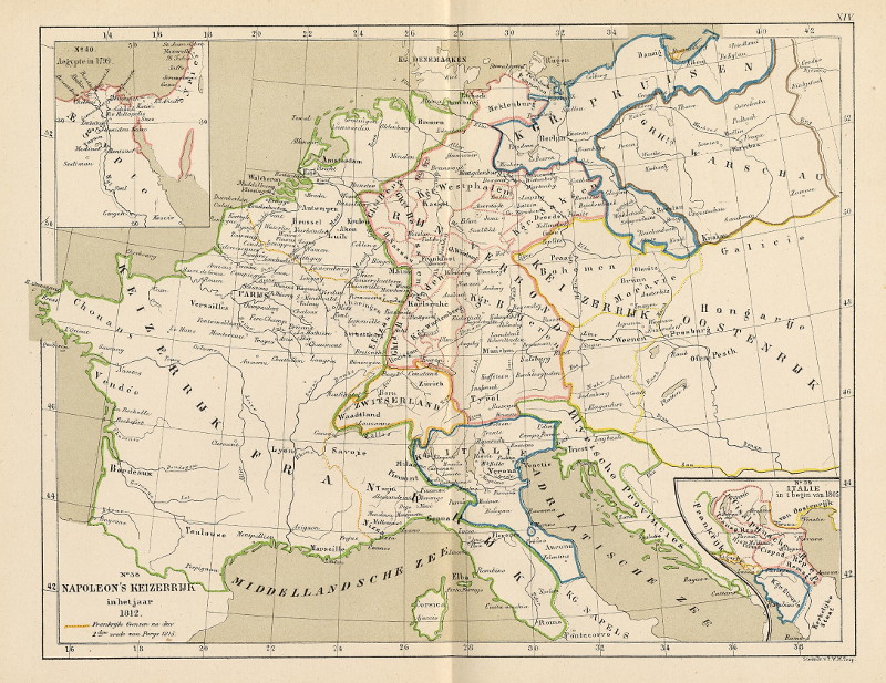 afbeelding van kaart Napoleon´s keizerrijk in het jaar 1812 van P.W.M. Trap